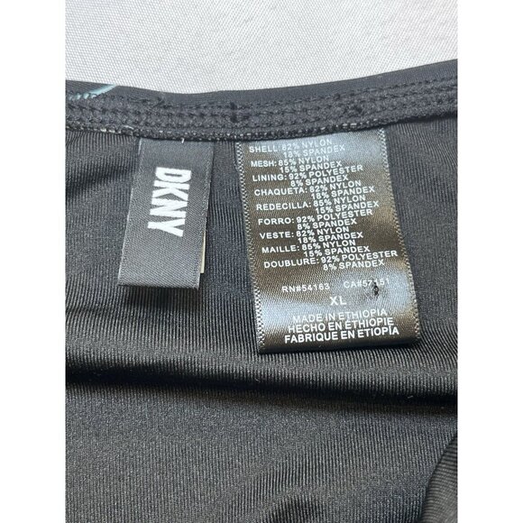 DKNY Ladies Halter Shirred Swimsuit Size XLarge Tummy Control New With Tags NWT - Picture 10 of 11